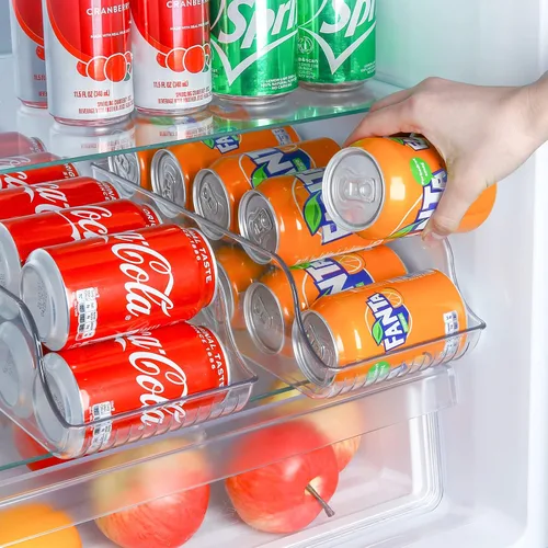 Miniatura 3 de Puricon Paquete de 2 dispensadores de bebidas estándar para refrigerador, contenedor de plástico para refrescos, contenedor de almacenamiento