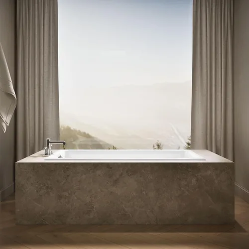 Miniatura 4 de Kohler 855-0 Tea-for-Two 66" x 36" bañera empotrada, Blanco