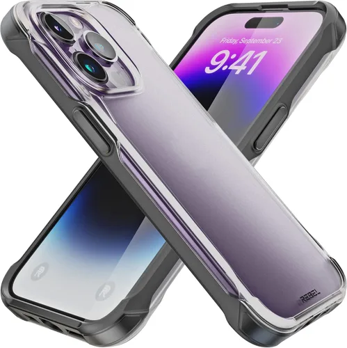 Miniatura 10 de Phone REBEL - Funda transparente para iPhone 14 Plus [Serie esmerilada Gen-4], textura mate translúcida, no se pone amarilla, protectores a prueba