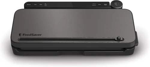 Máquina Selladora al Vacío FoodSaver con 4 Ajustes Incluyendo Pulso y Marinado con Bolsas Selladoras y Rollo, Selladora al Vacío Portátil para
