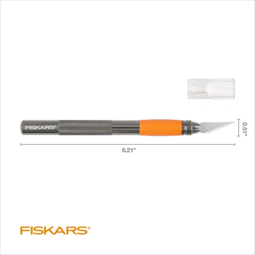 Miniatura 6 de Fiskars Cuchillo de manualidades con detalles, regalos geniales para hermano, incluido con cubierta protectora, 8 pulgadas, cuchillo Exacto