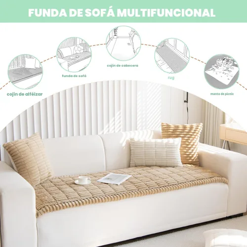 Miniatura 3 de ZQFFB Funda para Sofá de Mascotas para Perros Lavable Antideslizante Protector para Mascotas Alfombrilla para Sofás y Sillones Café