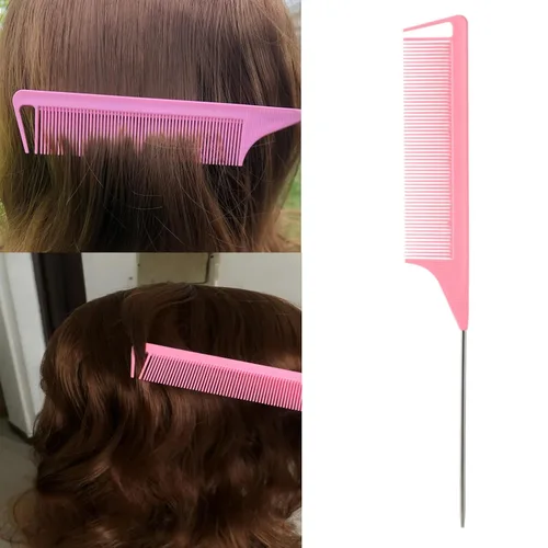 Miniatura 6 de 5 piezas de juego de cepillo Slick Back con herramienta Topsy Tail, cerdas para estirar, peine de rata para peinado de cabello de mujeres y niñas