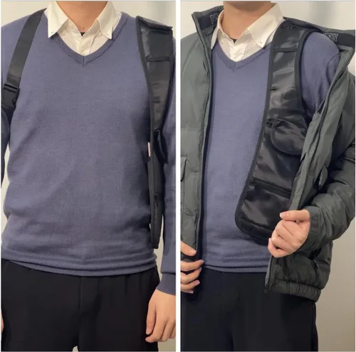 Miniatura 5 de Bolsa de hombro oculta multiusos mejorada para las axilas