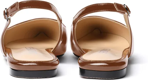 Miniatura 4 de Women's Slingback Office Patent Pointed Toe Flats Sandals Casual Dress Shoes