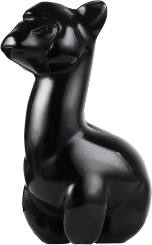 Miniatura 9 de SUNYIK Estatua de cristal de alpaca tallada, escultura de piedra pulida, delicada figura de animal, decoración para ventana de oficina en casa
