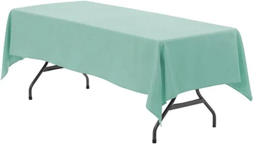 Miniatura 43 de Your Chair Covers - Mantel rectangular de poliéster de 90 x 132 pulgadas, color morado, mantel de boda sin costuras de alta calidad para mesas