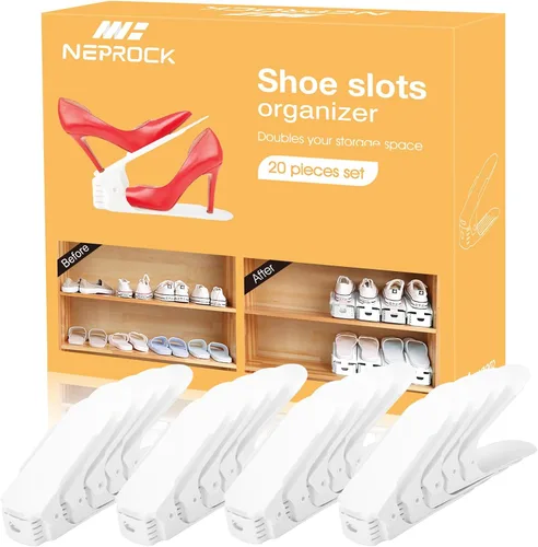 Miniatura 8 de Neprock Organizador de Ranuras para Zapatos, Organizador de Almacenamiento de Zapatos Estante para Zapatos para Organización de Closet, Organizador