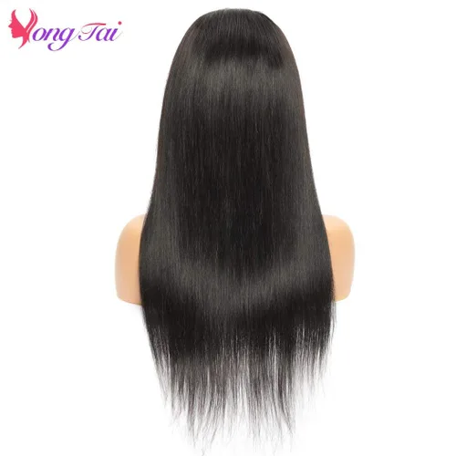 Miniatura 5 de Peluca de cabello lacio con diadema, pelucas de 18 pulgadas para mujeres negras, sin encaje frontal, pelucas de cabello humano lacio virgen peruano