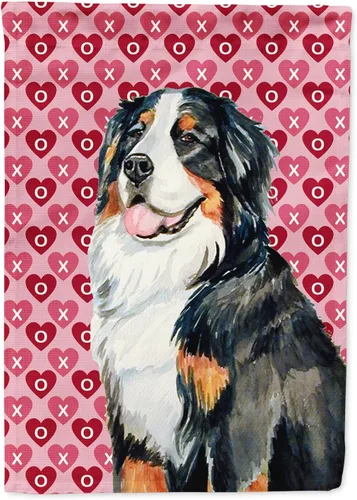 Miniatura 143 de Caroline's Treasures SS4484GF Bandera de jardín con diseño de bulldog inglés y corazones para el Día de San Valentín, bandera decorativa para patio