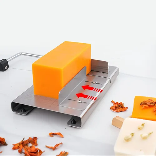 Miniatura 4 de Cortador de jabón hecho a mano – Cortadores de jabón de acero inoxidable con escala para hacer jabón rebanador de pan – Jabón para manualidades