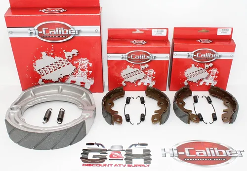 Juego completo de zapatas de freno delanteras y traseras con ranuras de agua y muelles para cuatrimotos Suzuki LT 250 EF Quadrunner 1985-1986