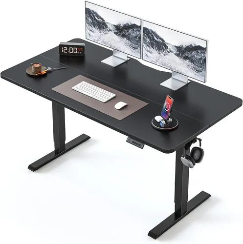 Miniatura 15 de BANTI Escritorio de pie de 48 × 24 pulgadas, ergonómico, altura eléctrica ajustable, para sentarse y ponerse de pie, escritorio de oficina para Arce