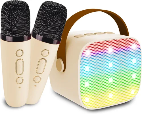 Miniatura 11 de Karaoke Machine for Kids, Mini Karaoke Machine for Kids Adults, Portable Bluetooth Speaker with 1 Wireless Microphones, Christmas Birthday Toys