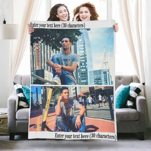 Miniatura 14 de Manta personalizable con texto en inglés «Best Daddy Ever», regalo para el Día del Padre, mantas personalizadas con fotos personalizadas, regalo