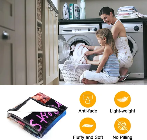 Miniatura 7 de Livole Manta personalizada con imagen, manta de franela personalizada, manta con foto personalizada con imagen y texto, manta personalizada, regalo