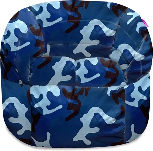 Miniatura 30 de Posh Beanbags - Sillón puff grande, 38 pulgadas, color azul rey sólido Nylon suave - Azul real