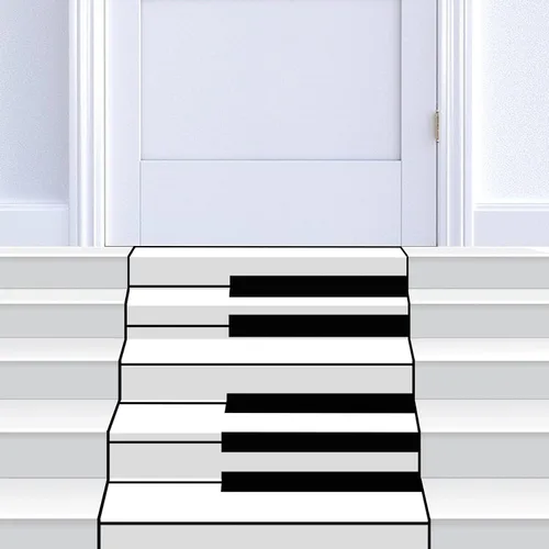 Miniatura 4 de Beistle Teclado de piano de tela de poliéster, pasillo de pasillo, entrada de fiesta musical para recaudación de fondos de música, conciertos