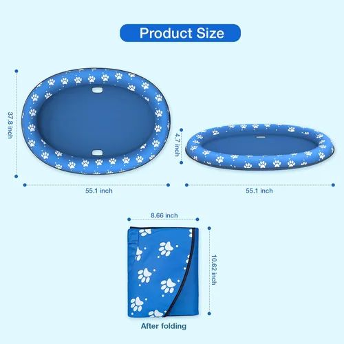 Miniatura 5 de Pet Soft Balsa flotante para perros – Flotador inflable de natación para perros para el verano (patas)