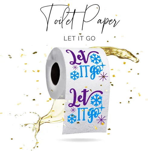 Miniatura 4 de Rollo de Papel Higiénico Navideño Let it Go - Papel Higiénico Divertido, Divertidos Regalos Novedosos de Feliz Navidad, Perfecto para Intercambio