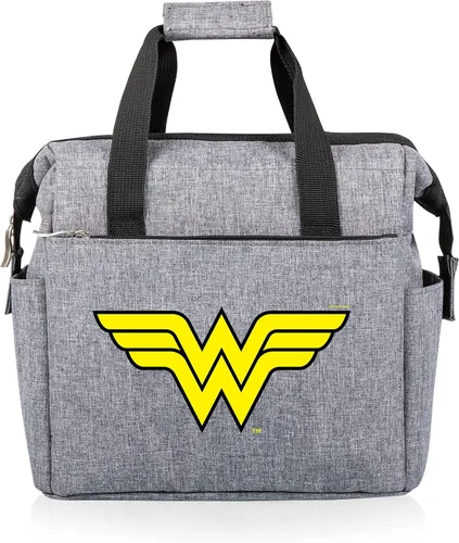 Miniatura 13 de PICNIC TIME DC Comics Batman Bat-Signal On The Go Bolsa de Almuerzo, Lonchera Enfriadora Suave, Bolsa de Almuerzo Aislada, (Negro)
