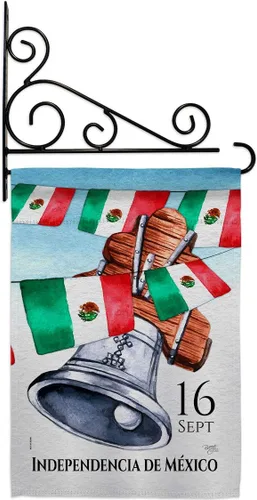Miniatura 9 de Bandera de jardín del Día de la Independencia de México, nación regional, internacional, país, área particular, pequeña, decorativa, regalo, patio