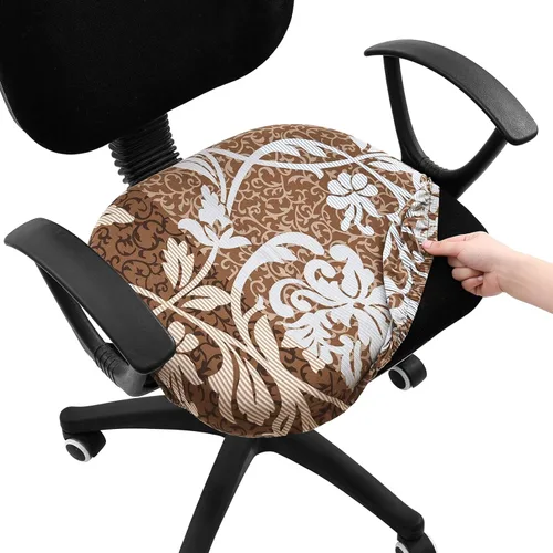 Miniatura 31 de Smiry - Fundas para silla de oficina y computadora con diseño impreso, ajuste elástico, universal, para escritorio, fundas para silla giratoria