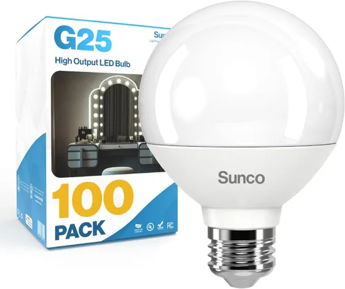 Miniatura 8 de Bombillas LED Sunco G25, luces de tocador de globo para baño de alto rendimiento, 1000 LM, 11 W (equivalente a 100 W), blanco cálido de 3000 K