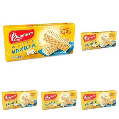 Miniatura 12 de Bauducco Galletas de oblea de chocolate y vainilla - Galletas de oblea prácticas de una sola porción con 3 capas de crema - Delicioso aperitivo
