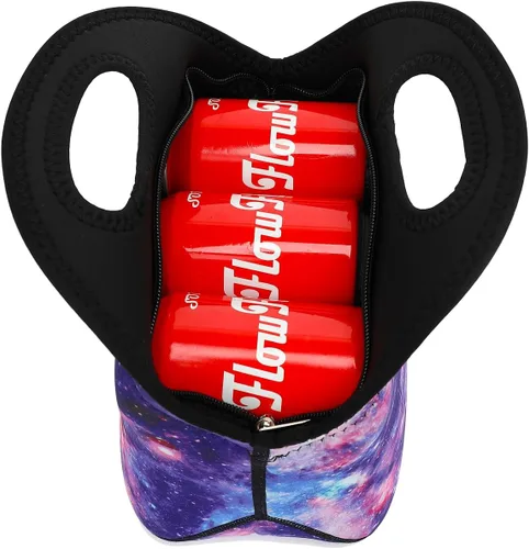 Miniatura 6 de FlowFly - Lonchera infantil de neopreno, minibolsa suave aislada, minihielera, bolsa térmica para comida para niños, niñas, hombres, mujeres, Galaxia