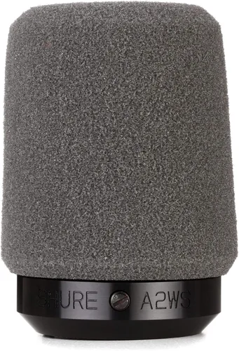 Miniatura 2 de Shure A2WS - Parabrisas de micrófono con bloqueo, reduce el aliento no deseado y el ruido del viento, color negro, compatible con micrófonos