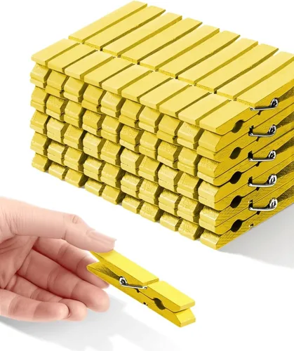 Pinzas de ropa de colores, pinzas de madera con clips de colores arcoíris, 50 unidades, decorativas, para manualidades, pegs, fotos, imágenes,