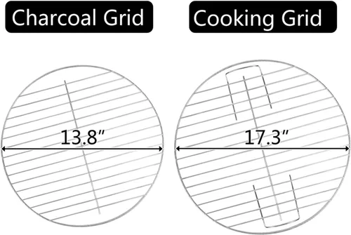 Miniatura 8 de Parrilla de carbón de 18 pulgadas con ruedas para cocinar al aire libre, barbacoa, barbacoa, hervidor de carbón, parrilla portátil, resistente