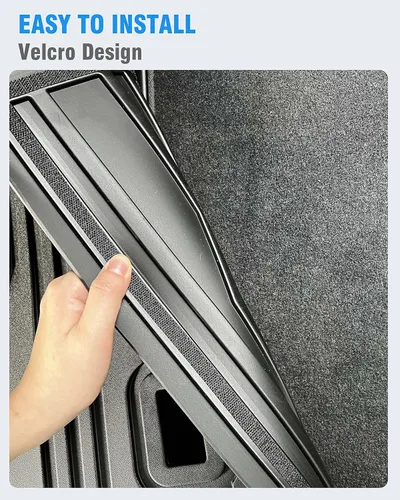 Miniatura 6 de Forros de Carga Alfombrilla del Maletero Trasero para Ford Mustang Mach-E Accesorios 2021 2022 2023 2024 2025 con Gancho y Velcro Todo Clima