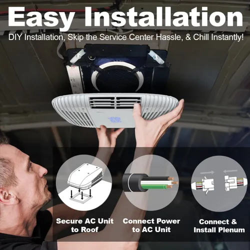 Miniatura 4 de RecPro Aire Acondicionado para RV 13.5K con conductos o sin conductos AC silencioso 110-120V Solo enfría Fácil instalación Unidad todo
