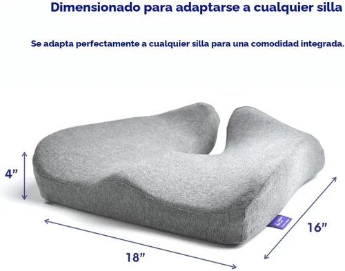 Miniatura 6 de C CUSHION LAB Cojín de Asiento Patentado de Alivio de Presión para Largas Horas Sentado en Silla de Oficina/Casa, Auto, Silla de Ruedas - Espuma