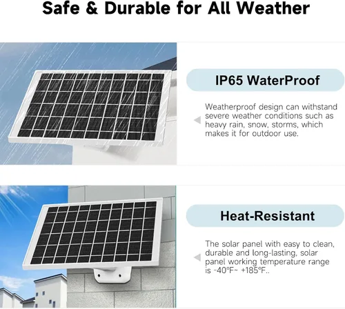Miniatura 3 de Paquete de 4 cargadores de panel solar USB tipo C de 7 W compatibles con Ring Outdoor Cam Plus, Stick Up Cam Pro, Spotlight Cam Plus, Spotlight Cam