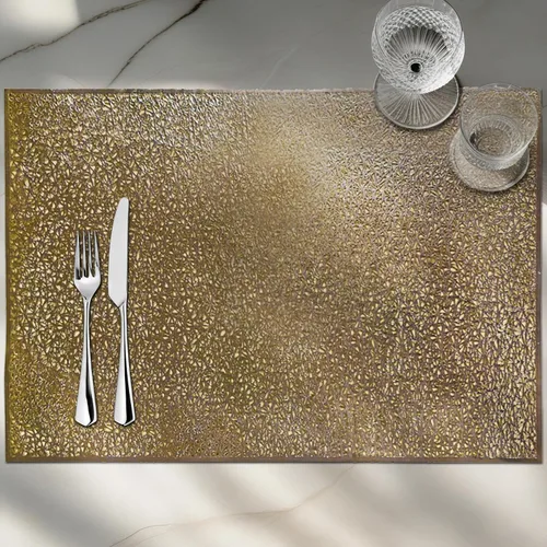Miniatura 4 de Decozen Juego de 6 manteles individuales con diseño perforado para decoración de cocina, resistente a los arañazos, resistente a las manchas