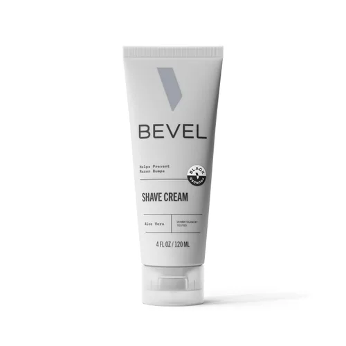 Bevel Crema de afeitar para hombres, crema de afeitar hidratante con aloe vera y vitamina E para calmar la piel y prevenir golpes de afeitar, 4