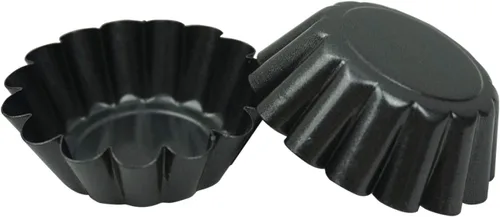 Miniatura 7 de Paquete de 12 mini moldes para tartas de acero al carbono antiadherentes, molde para tartas, magdalenas, pudines para magdalenas, tartas chinas