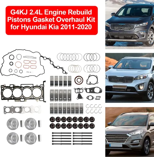 Miniatura 2 de Kit de juntas de culata Kit de reconstrucción de pistones de motor 234102G500 para Kia 4 puertas Sorento 2014-20, Optima 2.4L 2011-18, para Hyundai