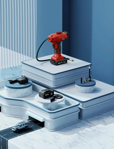 Miniatura 8 de AstroAI C2 Inflador de Neumáticos Inalámbrico Compresor de Aire 20V Batería Recargable 160PSI Bomba de Aire Portátil con Adaptador de Corriente