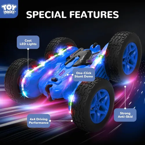 Miniatura 3 de TOY Life Coche de control remoto para niños, 2.4G HZ, auto de acrobacias a control remoto, juguetes de control remoto para niños y niñas, auto