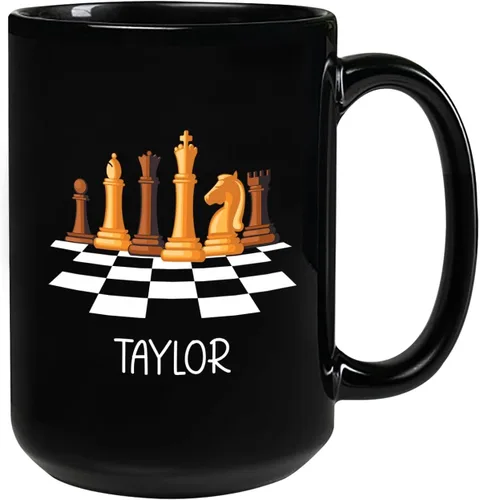Miniatura 15 de Taza de café de fútbol americano con nombre personalizado, regalo de fútbol personalizado, porcelana negra 11oz y 15oz