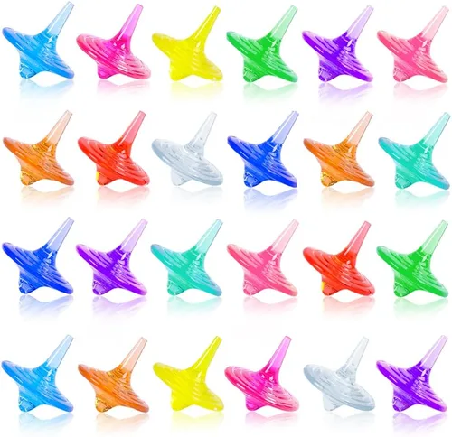 Miniatura 9 de Juguetes giratorios de acrílico para niños, coloridos y duraderos con cristales brillantes para niños y niñas, juego en familia, fiesta, escuela