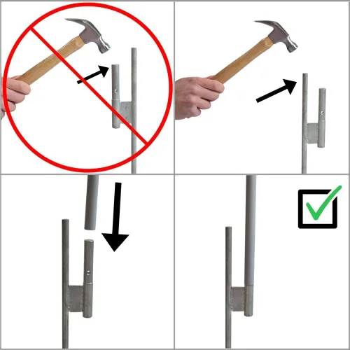 Miniatura 5 de Vispronet Kit de bandera de plumas de globo de gran apertura, asta de bandera Swooper de 13 pies con estaca para el suelo, base cruzada, bolsa