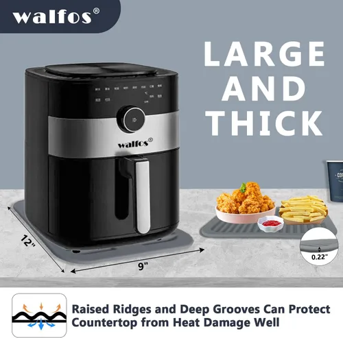 Miniatura 7 de Walfos Salvamanteles de silicona para ollas y sartenes calientes, almohadillas calientes resistentes al calor para encimera de cocina, 4