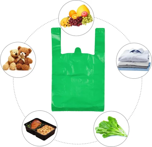 Miniatura 6 de LazyMe Bolsas para camisetas, bolsas de plástico con asas para mercancía, compras minoristas y día de San Patricio, bolsas de plástico para negocio