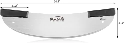 Miniatura 2 de New Star 50646 Cuchillo de pizza de acero inoxidable de grado comercial, estilo rockero, 20 pulgadas