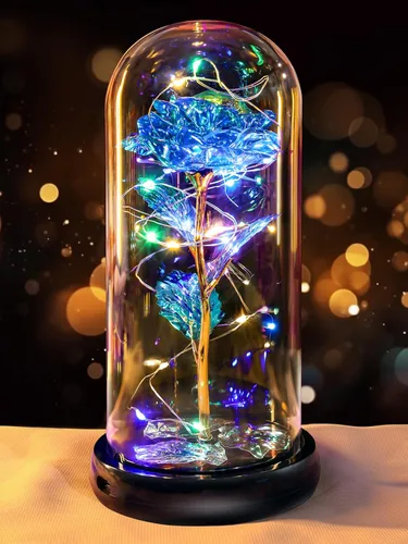 Miniatura 16 de Pusuny Flores para el Día de la Madre, regalos para mamá y mujer, regalo de cumpleaños, rosa de cristal de galaxia eterna, flores de cristal